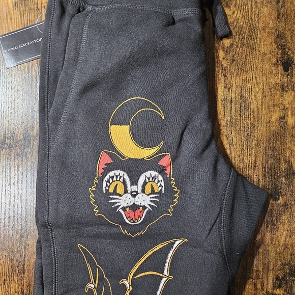 NEW Blackcraft Cult Joggers Medium Bat Dracula Goth - Picture 2 of 7